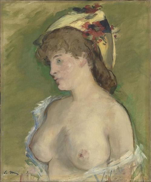 La blonde aux seins nus