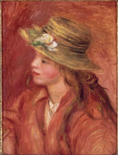 Fillette au chapeau de paille
