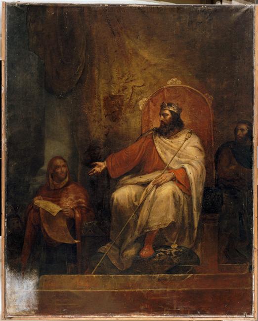 CHARLEMAGNE PRESENTE SES PREMIERS CAPITULAIRES A L'ASSEMBLEE DES FRANCS.779
