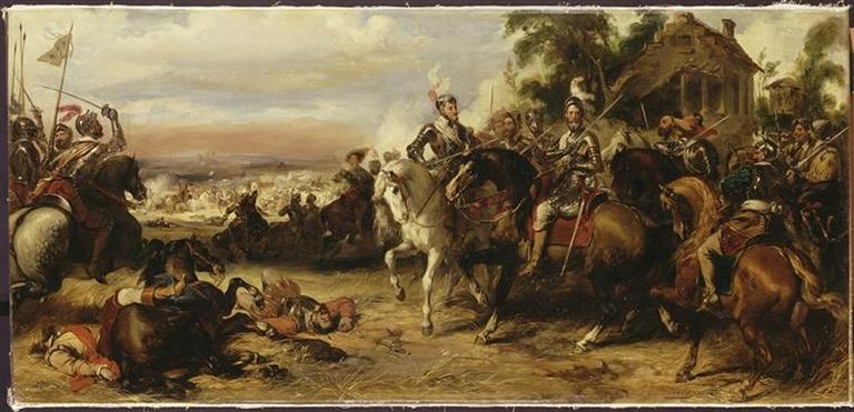 Combat de Fontaine-Française remporté par Henri IV (sur les troupes espagnoles et les troupes de la Ligue) ; Combat de fontaine-francaise.juin 1595 (autre titre)