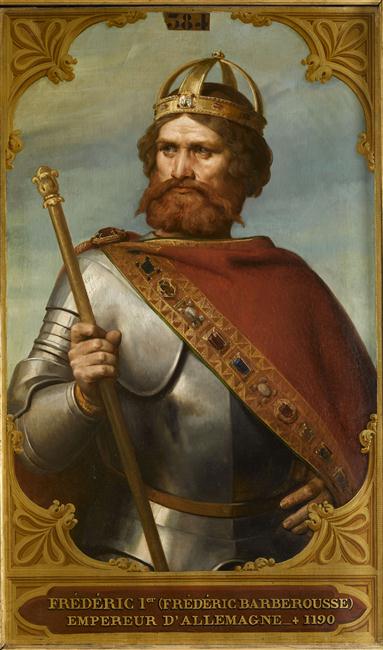 FREDERIC 1ER, DIT BARBEROUSSE, EMPEREUR D'ALLEMAGNE (1121-1190)