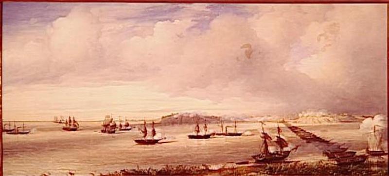 COMBAT NAVAL DE PUNTO-OBLIGADO.20 NOVEMBRE 1845