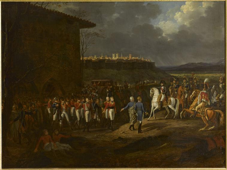 Napoléon à Astorga, se fait présenter les prisonniers anglais, janvier 1809