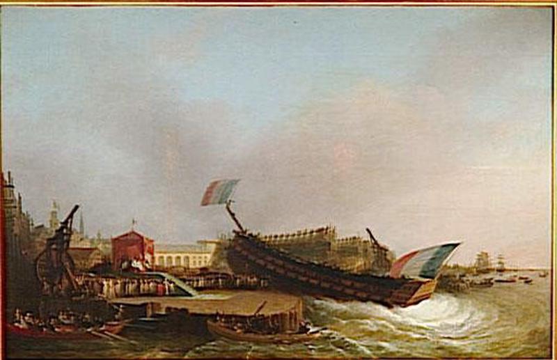 LE FRIEDLAND LANCE DANS LE PORT D'ANVERS.2 MAI 1810