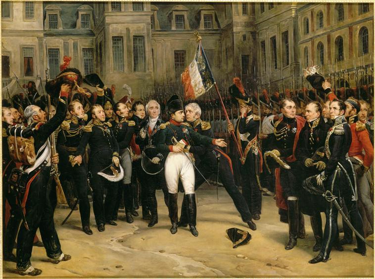 Adieux de Napoléon à la garde impériale à Fontainebleau, 20 avril 1814