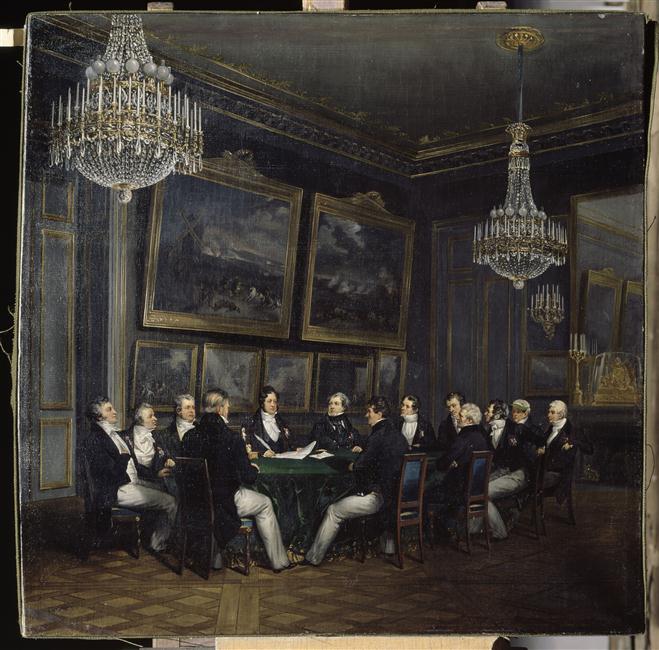 LE DUC D'ORLEANS SIGNE LA PROCLAMATION DE LA LIEUTENANCE GENERALE DU ROYAUME.31 JUILLET 1830