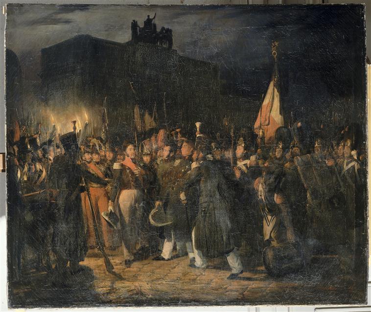 LOUIS-PHILIPPE IER AU MILIEU DE LA GARDE NATIONALE. 5 JUIN 1832