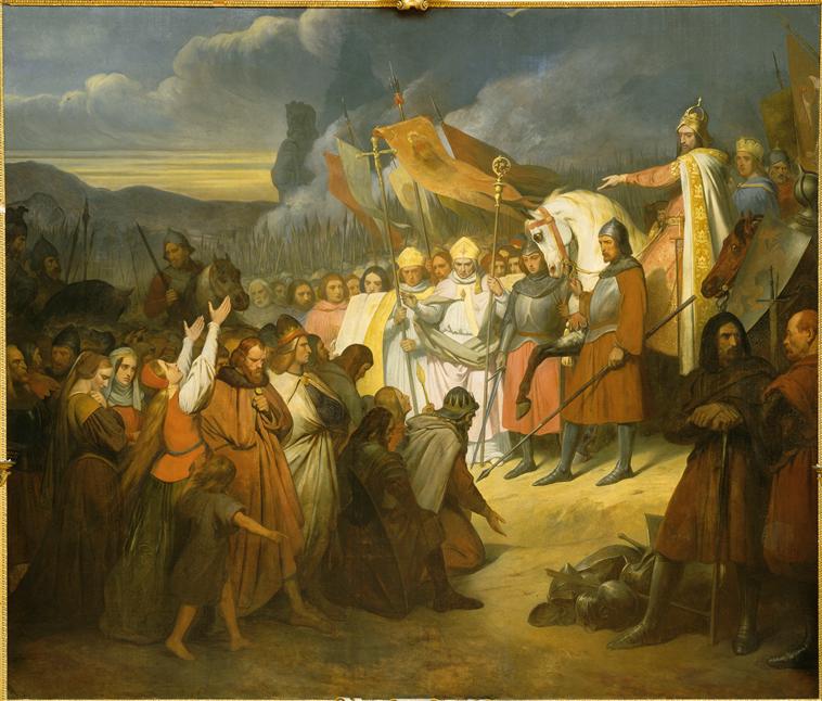 CHARLEMAGNE RECOIT A PADERBORN LA SOUMISSION DE WITIKIND. 785