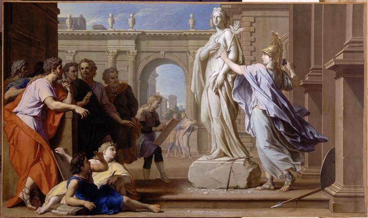 MINERVE ENSEIGNANT LA SCULPTURE AUX RHODIENS