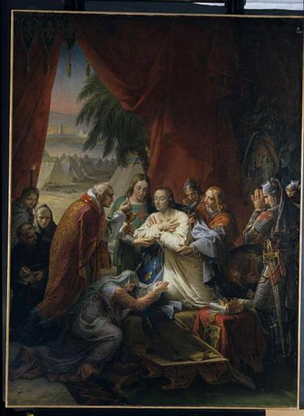 SAINT LOUIS RECEVANT LE VIATIQUE. 1270