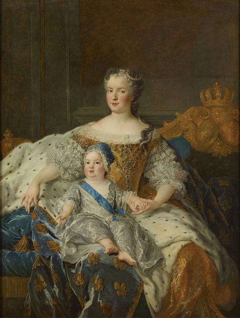 MARIE LECZINSKA, REINE DE FRANCE, ET LE DAUPHIN