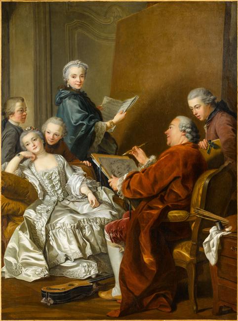 CARLE VAN LOO ET SA FAMILLE