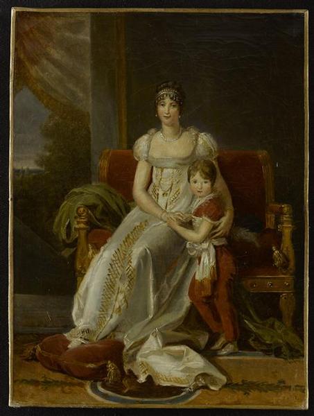 HORTENSE-EUGENIE DE BEAUHARNAIS, REINE DE HOLLANDE ET SON FILS