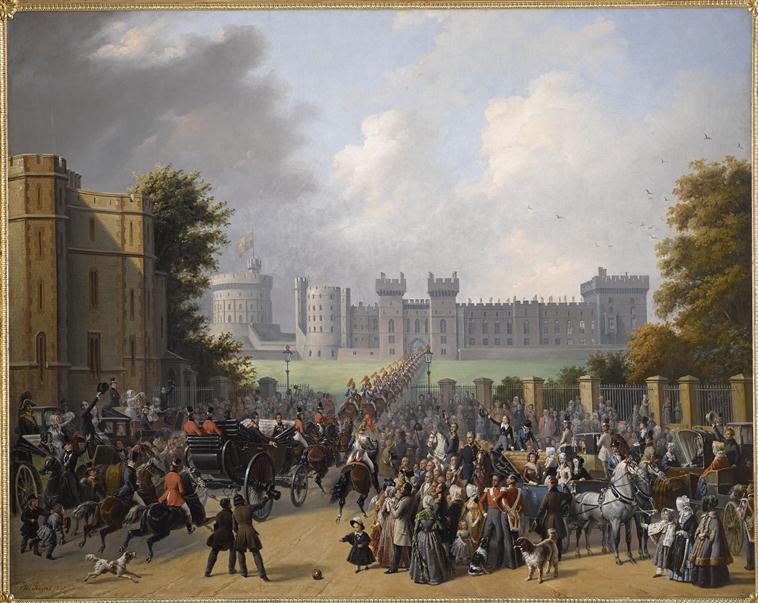 ARRIVEE DU ROI LOUIS-PHILIPPE AU CHATEAU DE WINDSOR.8 OCTOBRE 1844