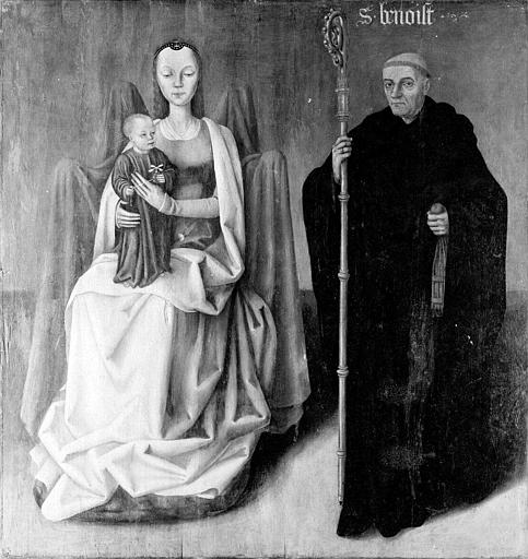 LA VIERGE A L'ENFANT AVEC SAINT BENOIT