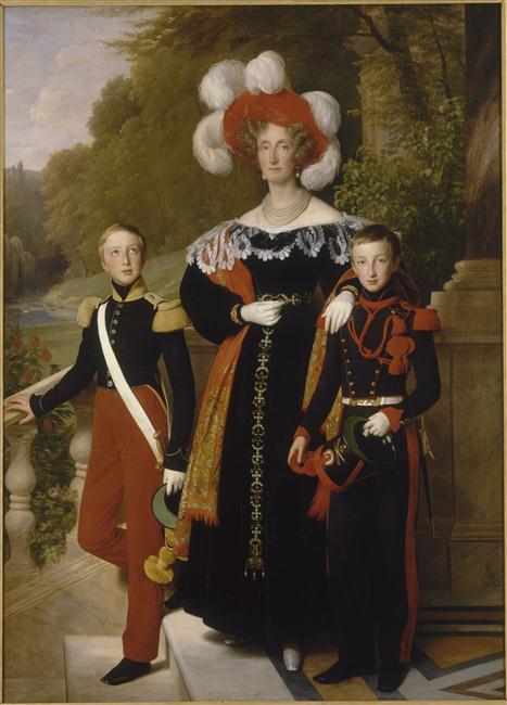 LA REINE MARIE-AMELIE ET SES ENFANTS