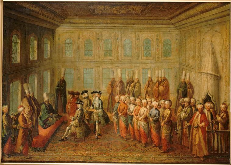 Réception du marquis de Nointel, ambassadeur de Louis XIV, par le grand vizir