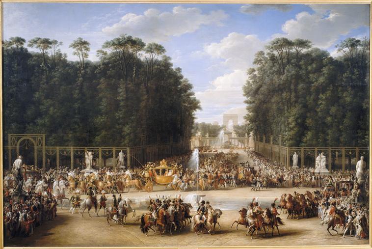 Entrée de Napoléon et de Marie-Louise dans le jardin des Tuileries, le jour de leur mariage. 2 avril 1810