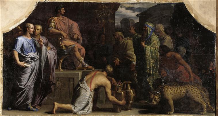 AUGUSTE RECEVANT UNE AMBASSADE D'INDIENS