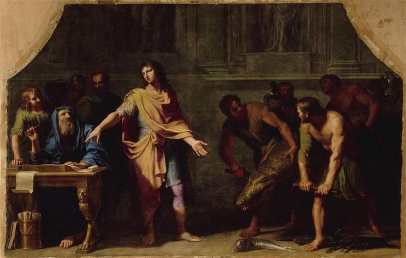 Alexandre faisant apporter des animaux étrangers à Aristote