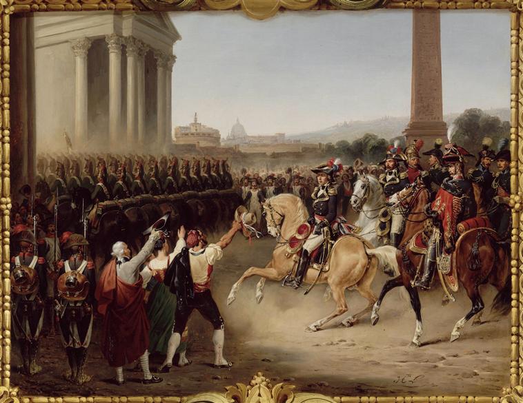 ENTREE DE L'ARMEE FRANCAISE A ROME.15 FEVRIER 1798