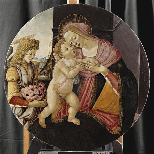 LA VIERGE ET L'ENFANT AVEC UN ANGE