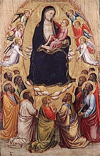 LA VIERGE EN GLOIRE AVEC LES APOTRES