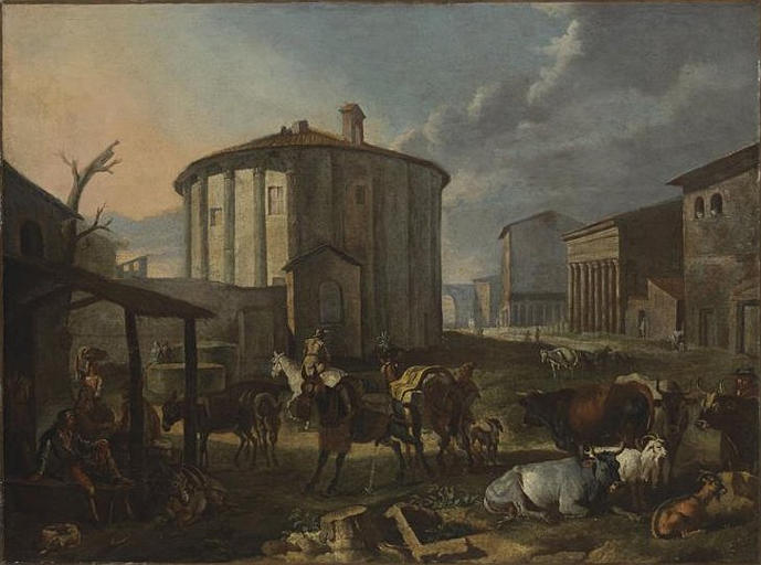 VUE DE ROME AVEC LE TEMPLE DE VESTA