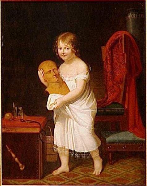 Marie-Laetitia Murat (1802-1859), portant un buste de Napoléon Ier