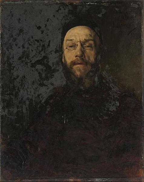 PORTRAIT DE JEAN PAUL LAURENS, PEINTRE, PERE DE L'ARTISTE (1838-1921)