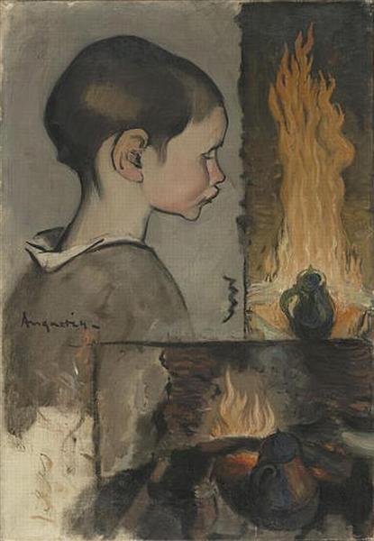PROFIL D'ENFANT ET ETUDE DE NATURE MORTE