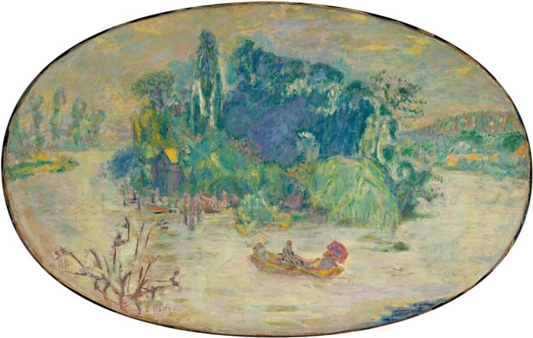Paysage décoratif (rivière) ou l'île heureuse