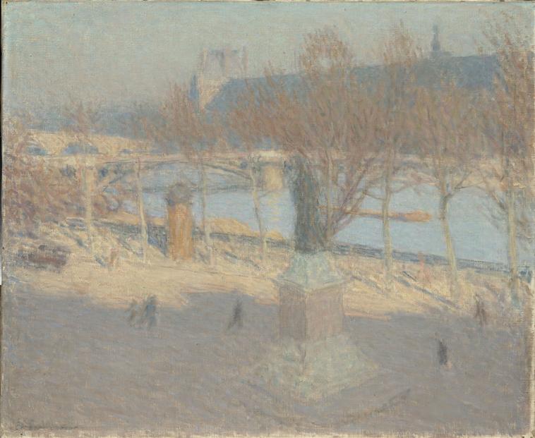 LA SEINE VUE DU QUAI VOLTAIRE OU LE PONT DES SAINTS-PERES