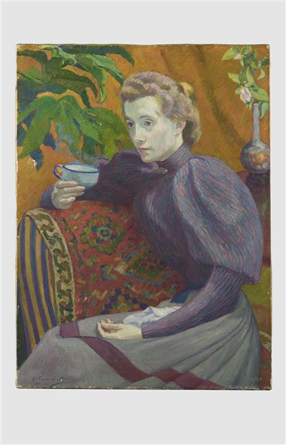 PORTRAIT DE FEMME, LA TASSE DE THE