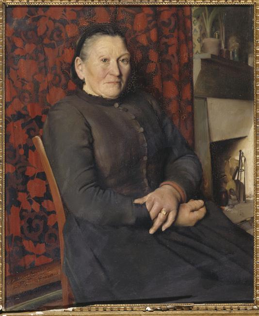 PORTRAIT DE MADAME JOSEPH BOUCHER, NEE MARIE BLANCHARD, MERE DU SCULPTEUR JEAN BOUCHER