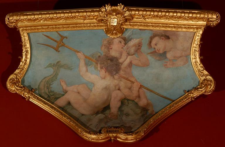 AMOURS PORTANT LES ATTRIBUTS DE NEPTUNE