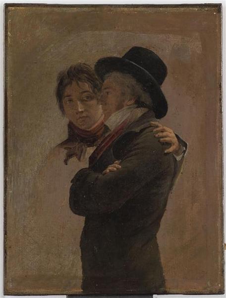 Portraits de Louis Boilly (1761-1845) et de Simon Chenard (1758-1931), chanteur comédien