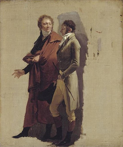 PORTRAITS DE GUILLAUME GUILLON DIT LETHIERE (1760-1832), PEINTRE D'HISTOIRE ET ANTOINE-CHARLES-HORACE DIT CARLE VERNET (1758-1836), PEINTRE DE BATAILLES