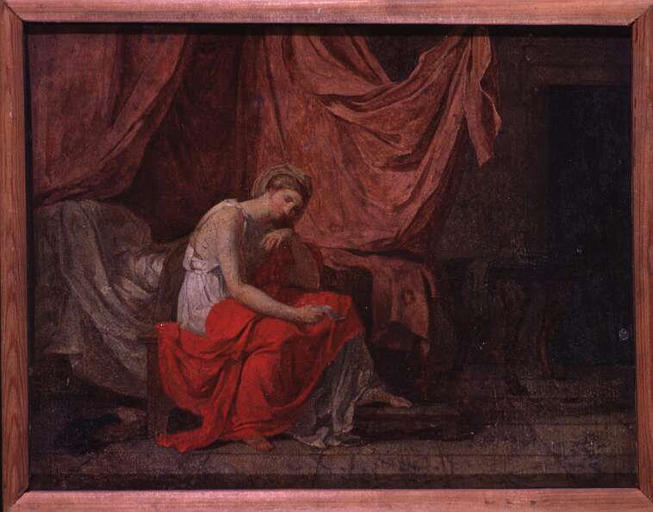 Jeune femme assise
