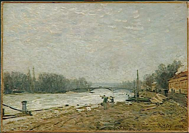 APRES LA DEBACLE LA SEINE AU PONT DE SURESNES