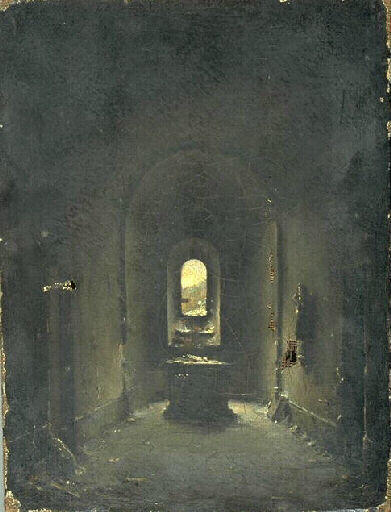 Intérieur d'un couvent ; Chapelle abandonnée (autre titre)