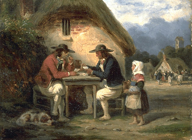 BRETONS JOUANT AUX CARTES