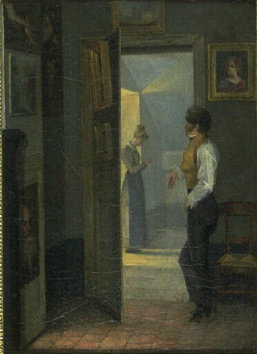 Intérieur de l'atelier de l'artiste