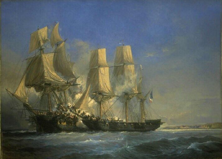 Combat de la corvette de Bordeaux, corsaire français La Dame-Ambert, contre la frégate anglaise Lily, le 15 juillet 1804