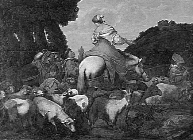 BERGERE ET SON TROUPEAU