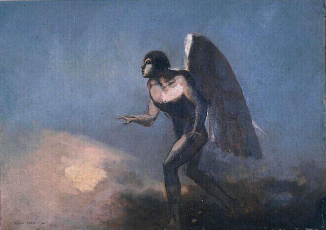 L'homme ailé ; L'ange déchu ; Vers la lumière ; Ange marchant (autres titres)