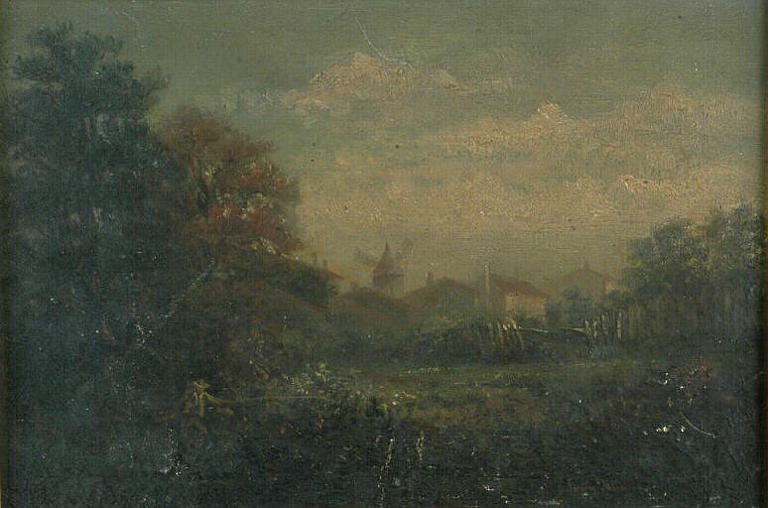 Paysage avec un pêcheur