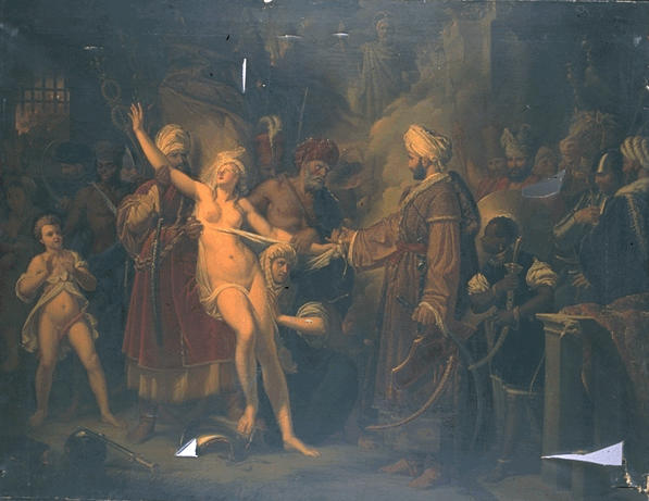 Mahomet II à qui un pacha conduit une jeune princesse captive