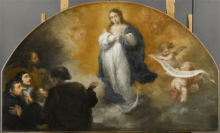 L'apparition de l'Immaculée conception à six personnages