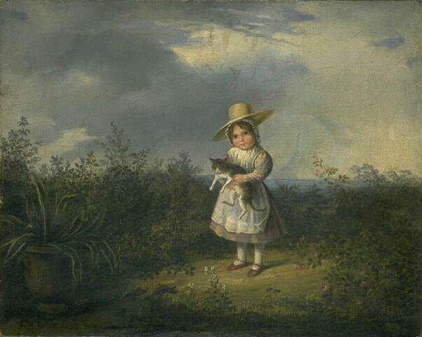 Portrait de Maria de Galard fille du peintre à l'âge de deux ans et demi, dit autrefois petite fille au chat